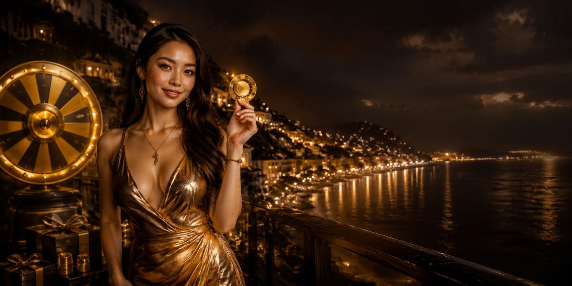 Màn hình quay thưởng lucky draw trên ứng dụng e30 với cảnh biển Sa Pa trong nền